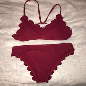 Scalloped bikini